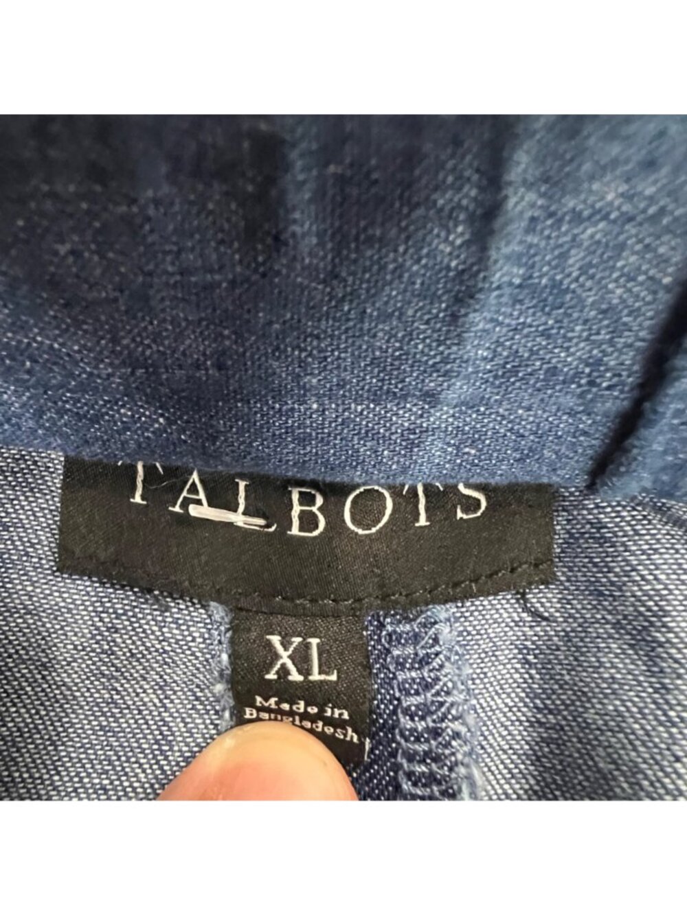 Talbots Womens Chambray Blue Shorts Pull On Size XL Pockets - Picture 6 of 7